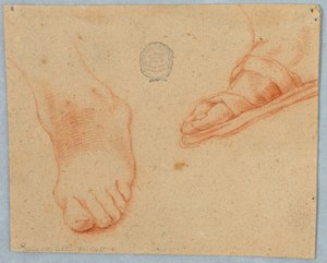 Two Sketches of a Foot by Unknown